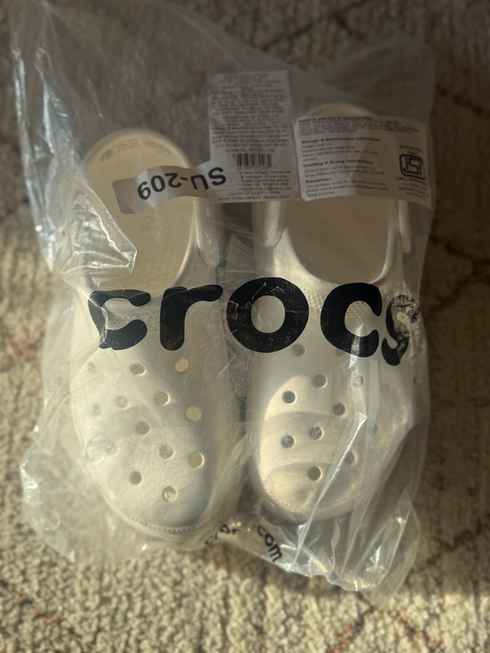 NWT Crocs Classic Crush Platform Clog White Women’s 7 Men’s 5 - Picture 8 of 8
